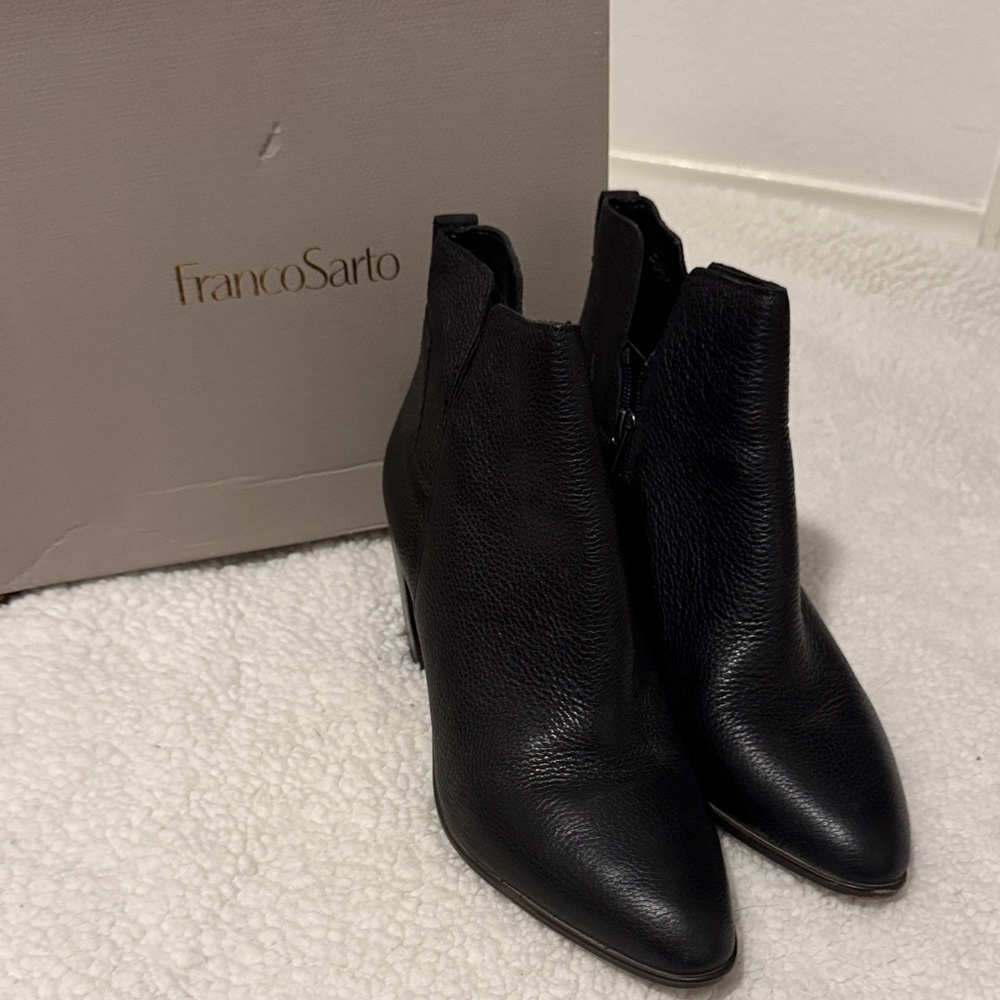 Franco Sarto Elegant Black Ankle Booties